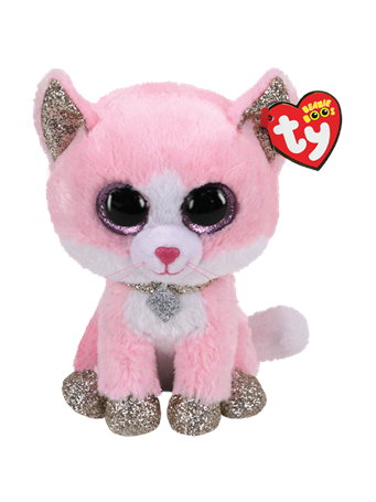 TY INC - Beanie Boo - Fiona the Pink Cat Plush NO COLOR