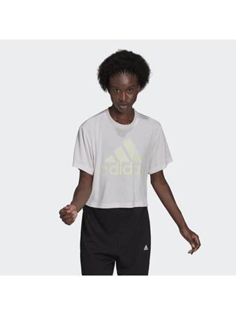 ADIDAS - Designed to Move Tiger-Print Tee ALMOST PINK