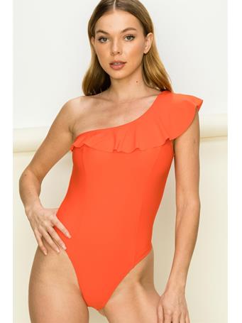 HYFVE - Seaside Ruffled One-Piece Swimsuit RED