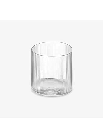 CIRCLE GLASS - Comprise Stemless Textured Wine Glasses CLEAR