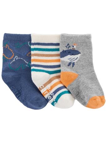 CARTER'S - 3-Pack Whale Socks BLUE