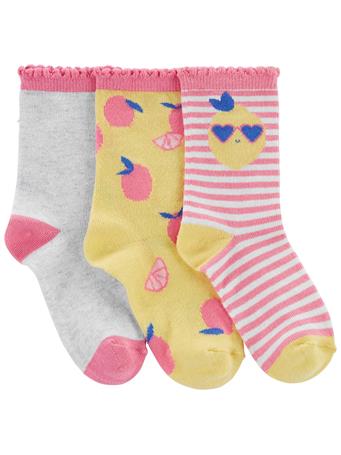 CARTER'S - 3-Pack Striped Socks YELLOW