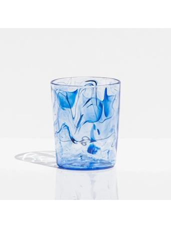 TARHONG - Aegean Water Glass, Swirl 14OZ BLUE