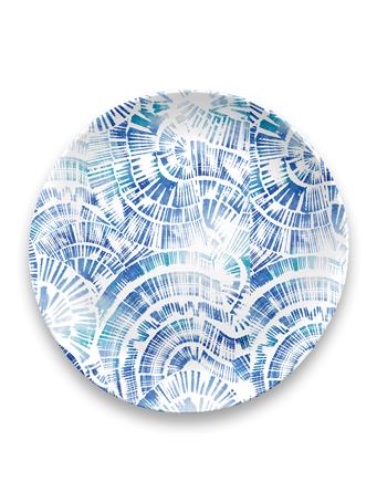 TARHONG - Coastal Scallops Dinner Plate 10.5 BLUE