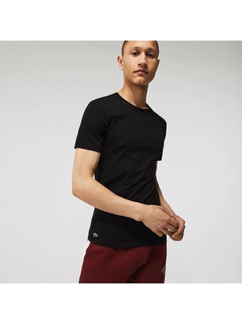 LACOSTE - Men's Crew Neck Cotton T-Shirt 3-Pack 031 BLACK