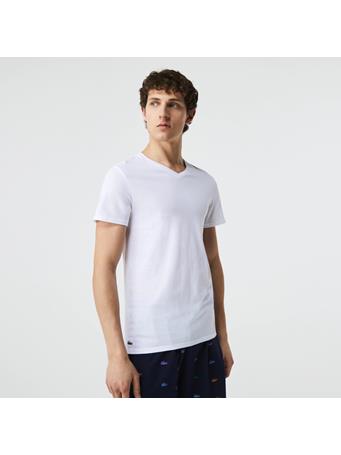 LACOSTE - Men's 3 Pack of Plain T-Shirts 001 WHITE