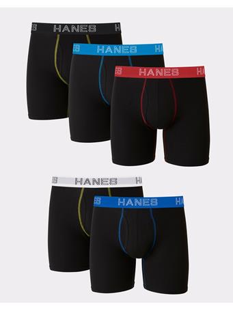 HANES - Ultimate Men's Stretch Boxer Brief 5-Pack BLACK