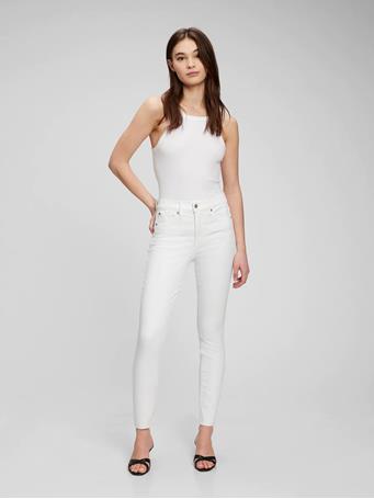 GAP - High Rise True Skinny Jeans with Washwell OPTIC WHITE 3