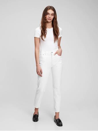 GAP - High Rise Cheeky Straight Jeans with Washwell OPTIC WHITE 3