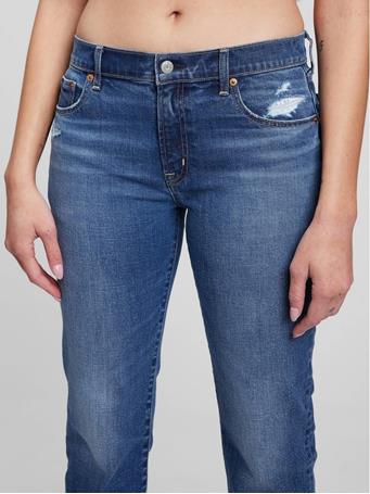 GAP - Mid Rise Girlfriend Jeans with Washwell MEDIUM WASH