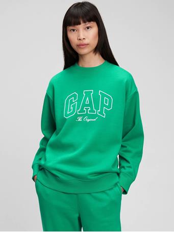 GAP - Vintage Soft Boyfriend Crewneck Sweatshirt PARROT GREEN 385