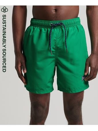 SUPERDRY - Vintage Varsity Swim Shorts BOTANICAL GREEN