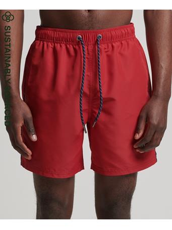 SUPERDRY - Vintage Varsity Swim Shorts VARSITY RED