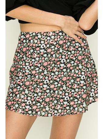 HYFVE - Floral Mischief Mini Skirt BLACK