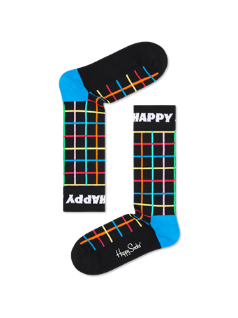 HAPPY SOCKS - Color Grid Crew Sock MULTI