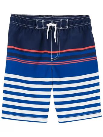 CARTER'S - Striped Swim Trunks BLUE