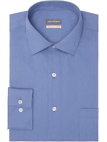 VAN HEUSEN -  Regular Fit Dress Shirt with Stretch Stain Protection SAILOR BLUE