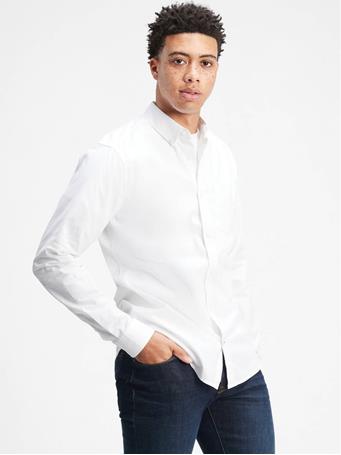 GAP - Poplin Shirt in Slim Fit OPTIC WHITE