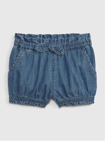 GAP - Baby Denim Bubble Shorts with Washwell MED WASH BLUE