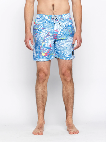 MAUI AND SONS - Golden State Pool Shorts BLUE