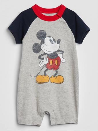 GAP - Disney Mickey Mouse Shorty One-Piece LT HTHR GREY