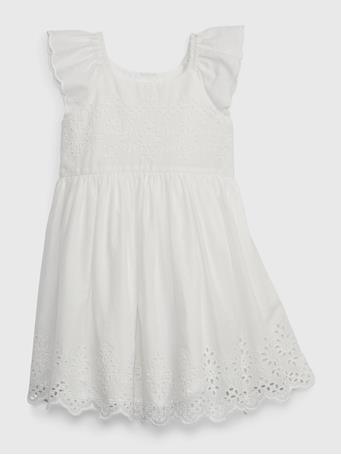 GAP - Toddler Eyelet Dress NEW OFF WHITE