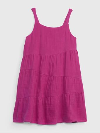 GAP - Toddler Asymmetrical Tiered Dress NEW FUCHSIA
