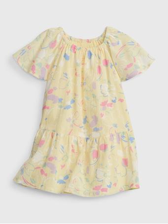 GAP - Toddler Floral Ruffle Dress YELLOW FLORAL