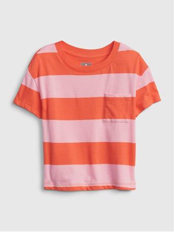 GAP - Toddler 100% Organic Cotton Mix and Match Pocket T-Shirt MULTI PINK STRIPE