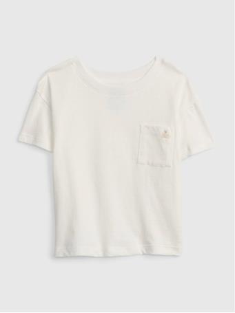 GAP - Toddler 100% Organic Cotton Mix and Match Pocket T-Shirt NEW OFF WHITE