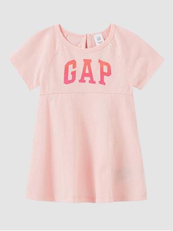 GAP - Toddler Girl Gap Logo Short Sleeve Skater Dress LT SHELL PINK
