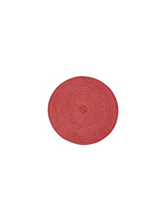 HARMAN - Urban Two Tone Woven Round Vinyl Placemat RED