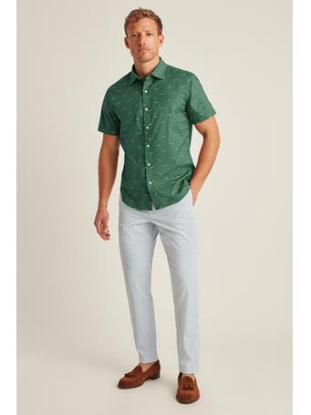 BONOBOS - Stretch Riviera Short Sleeve Shirt SPEEDBOATS GREEN