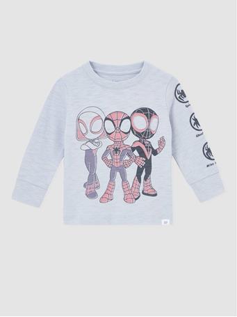 GAP - Toddler Marvel Spider-Man Long Sleeve Graphic T-Shirt JET STREAM BLUE