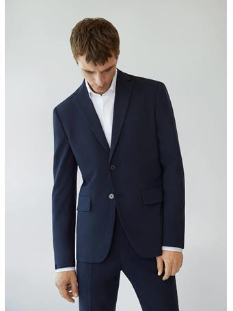 MANGO - Slim Fit Suit Blazer NAVY