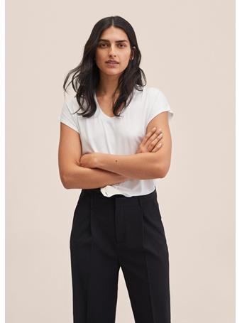MANGO - Rounded Neck T-shirt WHITE