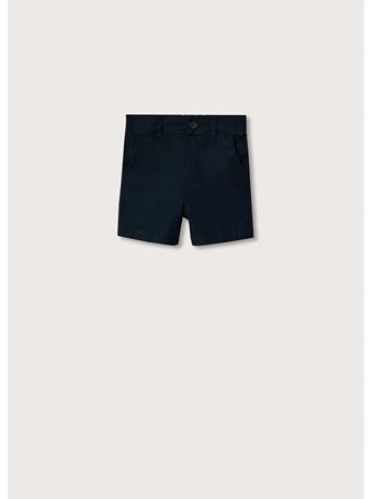 MANGO - Cotton Linen Chino-style Shorts 56NAVY