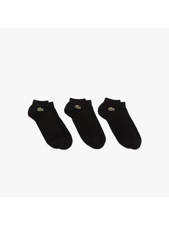 LACOSTE - Men's SPORT Low-Cut Socks Three-Pack BLACK