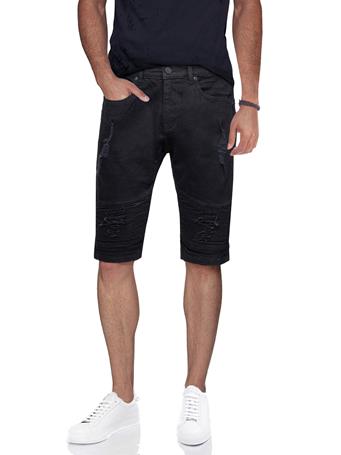 XRAY Jeans - Slim Fit Stretch Denim Jean Shorts JET BLACK