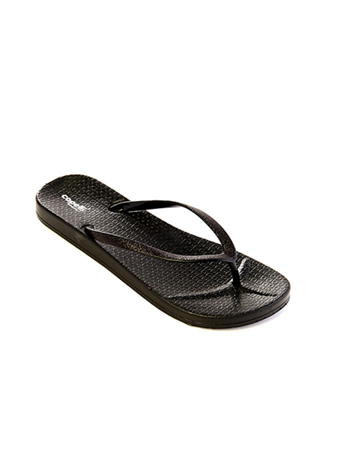 CAPELLI - New York Glitter Opaque Jelly Flip Flops BLACK