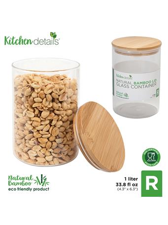 KITCHEN DETAILS - Glass Jar with Bamboo Lid CLEAR