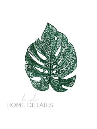 HOME DETAILS - Leaf Shape Placemat GREEN