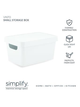 SIMPLIFY  - Vinto Small Storage Box with Lid WHITE