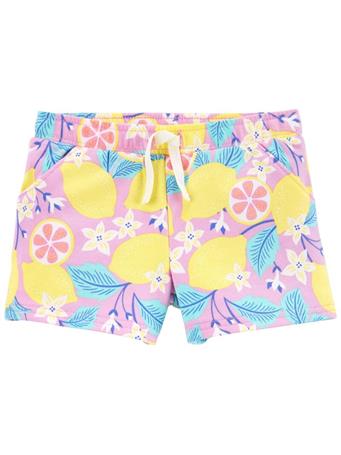 CARTER'S - Lemons Pull-On French Terry Shorts PURPLE