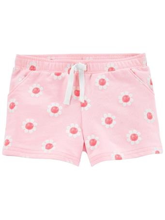 CARTER'S - Floral Pull-On French Terry Shorts PINK