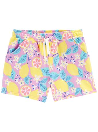 CARTER'S - Lemons Pull-On French Terry Shorts PURPLE
