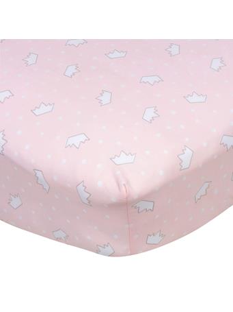 GERBER - Girls Princess Crowns Fitted Crib Sheet NO COLOR