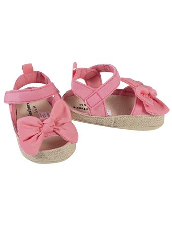 GERBER - Baby Girls Coral Pink Eyelet Espadrille Sandal PINK