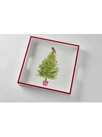 TABLEAU - Holiday Tree Square Tray WHITE