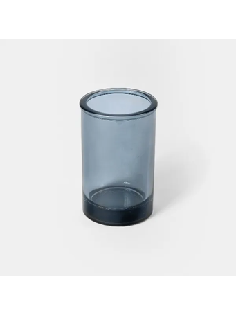 MARCELLA BATH GLASS TUMBLER ANCHOR BLUE